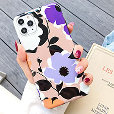 Coque Silicone Fleurs Souple Couleur Unie Etui Housse S03 pour Apple iPhone 11 Pro Mixte