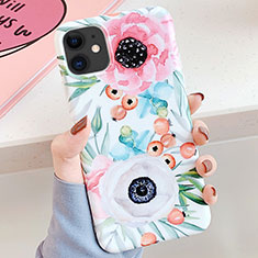 Coque Silicone Fleurs Souple Couleur Unie Etui Housse S05 pour Apple iPhone 11 Mixte