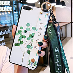 Coque Silicone Fleurs Souple Couleur Unie Etui Housse S05 pour Oppo R15X Vert