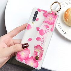 Coque Silicone Fleurs Souple Couleur Unie Etui Housse S08 pour Huawei P30 Rose