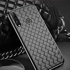 Coque Silicone Gel Motif Cuir Housse Etui A01 pour Huawei Honor 20E Noir