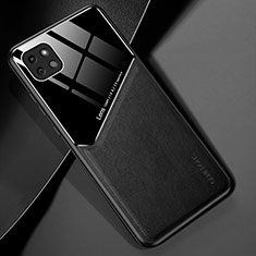 Coque Silicone Gel Motif Cuir Housse Etui avec Magnetique pour Samsung Galaxy A22s 5G Noir