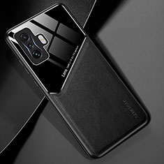 Coque Silicone Gel Motif Cuir Housse Etui avec Magnetique pour Xiaomi Redmi K50 Gaming AMG F1 5G Noir