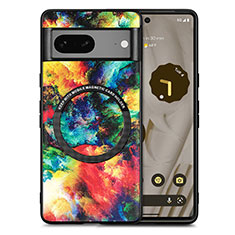 Coque Silicone Gel Motif Cuir Housse Etui avec Magnetique S01D pour Google Pixel 7 5G Mixte