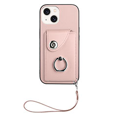 Coque Silicone Gel Motif Cuir Housse Etui BF1 pour Apple iPhone 14 Or Rose