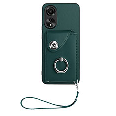 Coque Silicone Gel Motif Cuir Housse Etui BF1 pour Oppo A78 4G Vert