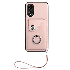 Coque Silicone Gel Motif Cuir Housse Etui BF1 pour Oppo A78 5G Or Rose