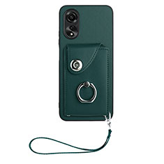 Coque Silicone Gel Motif Cuir Housse Etui BF1 pour Oppo A78 5G Vert