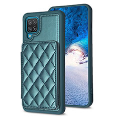 Coque Silicone Gel Motif Cuir Housse Etui BF1 pour Samsung Galaxy A12 5G Vert