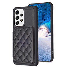 Coque Silicone Gel Motif Cuir Housse Etui BF1 pour Samsung Galaxy A13 4G Noir