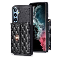 Coque Silicone Gel Motif Cuir Housse Etui BF1 pour Samsung Galaxy A54 5G Noir