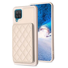 Coque Silicone Gel Motif Cuir Housse Etui BF1 pour Samsung Galaxy F12 Kaki