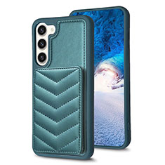 Coque Silicone Gel Motif Cuir Housse Etui BF1 pour Samsung Galaxy S22 5G Vert