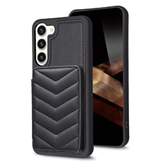 Coque Silicone Gel Motif Cuir Housse Etui BF1 pour Samsung Galaxy S24 Plus 5G Noir