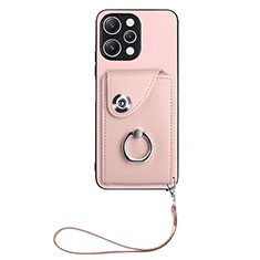 Coque Silicone Gel Motif Cuir Housse Etui BF1 pour Xiaomi Poco M6 Pro 5G Or Rose