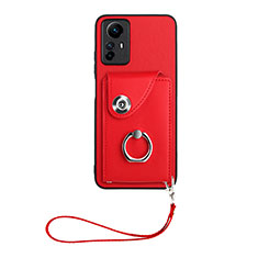 Coque Silicone Gel Motif Cuir Housse Etui BF1 pour Xiaomi Redmi Note 12S Rouge