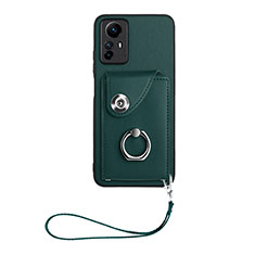 Coque Silicone Gel Motif Cuir Housse Etui BF1 pour Xiaomi Redmi Note 12S Vert Nuit