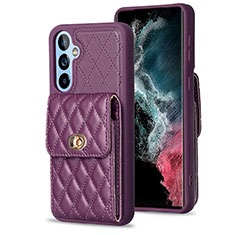 Coque Silicone Gel Motif Cuir Housse Etui BF2 pour Samsung Galaxy A54 5G Violet