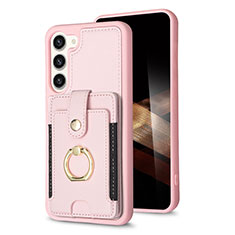 Coque Silicone Gel Motif Cuir Housse Etui BF2 pour Samsung Galaxy S24 Plus 5G Or Rose