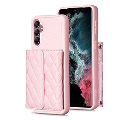 Coque Silicone Gel Motif Cuir Housse Etui BF5 pour Samsung Galaxy M44 5G Or Rose