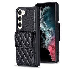 Coque Silicone Gel Motif Cuir Housse Etui BF5 pour Samsung Galaxy S22 5G Noir