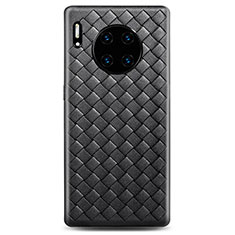 Coque Silicone Gel Motif Cuir Housse Etui D01 pour Huawei Mate 30 5G Noir