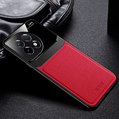 Coque Silicone Gel Motif Cuir Housse Etui FL1 pour OnePlus Ace 2 5G Rouge