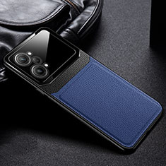 Coque Silicone Gel Motif Cuir Housse Etui FL1 pour Oppo K10 Pro 5G Bleu