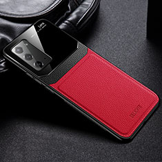 Coque Silicone Gel Motif Cuir Housse Etui FL1 pour Samsung Galaxy Note 20 5G Rouge