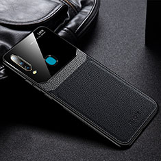 Coque Silicone Gel Motif Cuir Housse Etui FL1 pour Vivo Y11 Noir