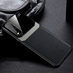 Coque Silicone Gel Motif Cuir Housse Etui FL1 pour Vivo Y12A Noir