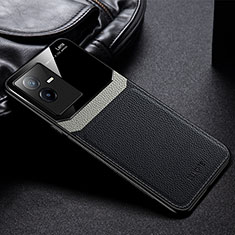 Coque Silicone Gel Motif Cuir Housse Etui FL1 pour Vivo Y73t Noir