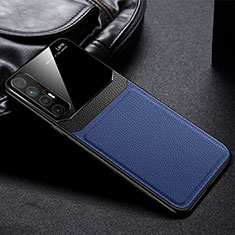 Coque Silicone Gel Motif Cuir Housse Etui FL1 pour Xiaomi Mi 10S 5G Bleu