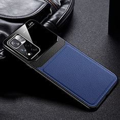 Coque Silicone Gel Motif Cuir Housse Etui FL1 pour Xiaomi Mi 11i 5G (2022) Bleu