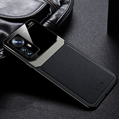 Coque Silicone Gel Motif Cuir Housse Etui FL1 pour Xiaomi Mi 12T 5G Noir