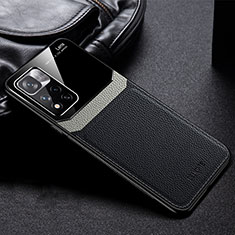 Coque Silicone Gel Motif Cuir Housse Etui FL1 pour Xiaomi Redmi Note 11T 5G Noir