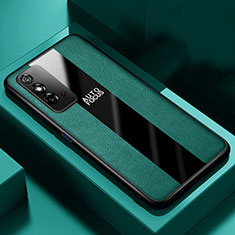 Coque Silicone Gel Motif Cuir Housse Etui H01 pour Huawei Honor X10 Max 5G Vert