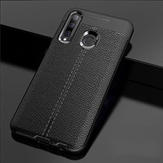 Coque Silicone Gel Motif Cuir Housse Etui H02 pour Huawei Honor 20E Noir