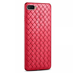 Coque Silicone Gel Motif Cuir Housse Etui H03 pour Oppo R15X Rouge