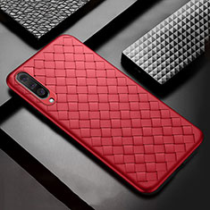 Coque Silicone Gel Motif Cuir Housse Etui H03 pour Samsung Galaxy A70 Rouge