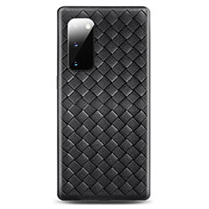 Coque Silicone Gel Motif Cuir Housse Etui H03 pour Samsung Galaxy S20 5G Noir