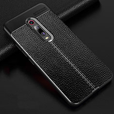 Coque Silicone Gel Motif Cuir Housse Etui H03 pour Xiaomi Mi 9T Pro Noir