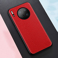 Coque Silicone Gel Motif Cuir Housse Etui H05 pour Huawei Mate 30E Pro 5G Rouge