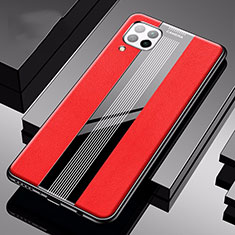 Coque Silicone Gel Motif Cuir Housse Etui H05 pour Huawei Nova 6 SE Rouge