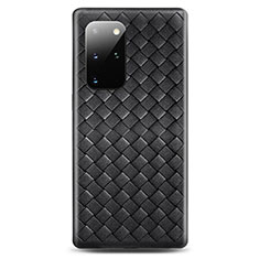 Coque Silicone Gel Motif Cuir Housse Etui H05 pour Samsung Galaxy S20 Plus Noir