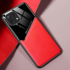 Coque Silicone Gel Motif Cuir Housse Etui H05 pour Xiaomi Mi 11 Lite 5G NE Rouge