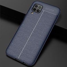 Coque Silicone Gel Motif Cuir Housse Etui H06 pour Huawei Nova 6 SE Bleu