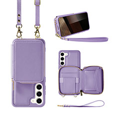 Coque Silicone Gel Motif Cuir Housse Etui JM1 pour Samsung Galaxy S25 5G Violet