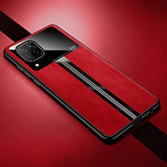 Coque Silicone Gel Motif Cuir Housse Etui L01 pour Huawei Nova 7i Rouge