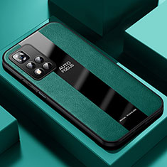 Coque Silicone Gel Motif Cuir Housse Etui PB1 pour Xiaomi Mi 11i 5G (2022) Vert